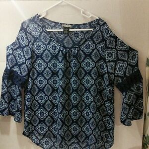 Bell Tweed Women's Quarter Length shirt size L (G)